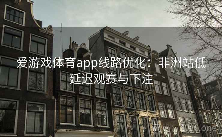 爱游戏体育app线路优化:非洲站低延迟观赛与下注 爱游戏体育app线路优化:非洲站低延迟观赛与下注